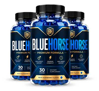 3 bottles of Blue Horse